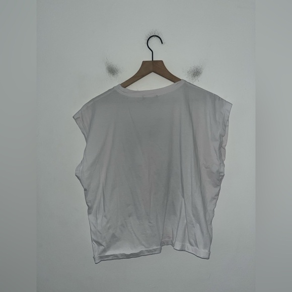 ZARA White Graphic T Shirt Size Large - Picture 3 of 7